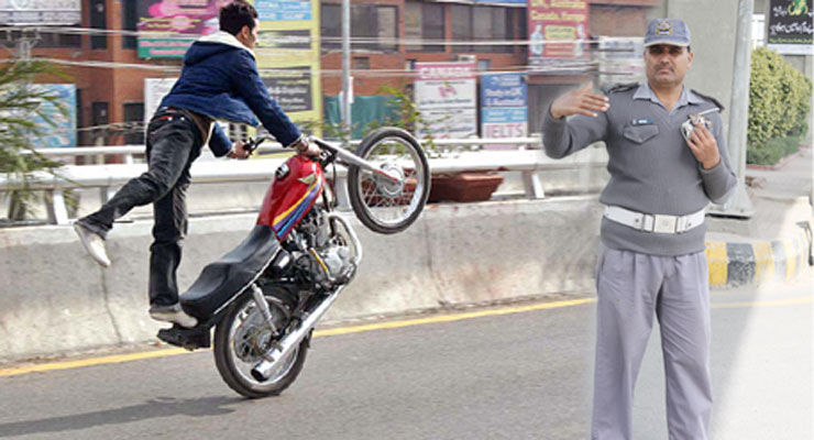 Traffic police to use special cameras to stop one-wheeling